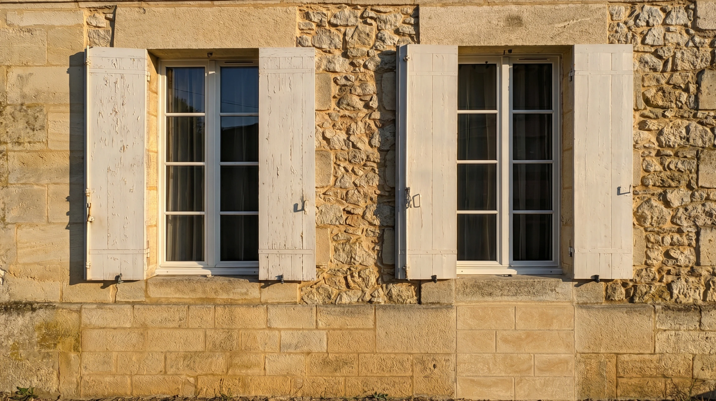 Ouvrier en uniforme bleu installant une fenêtre sur chantier résidentiel extérieur